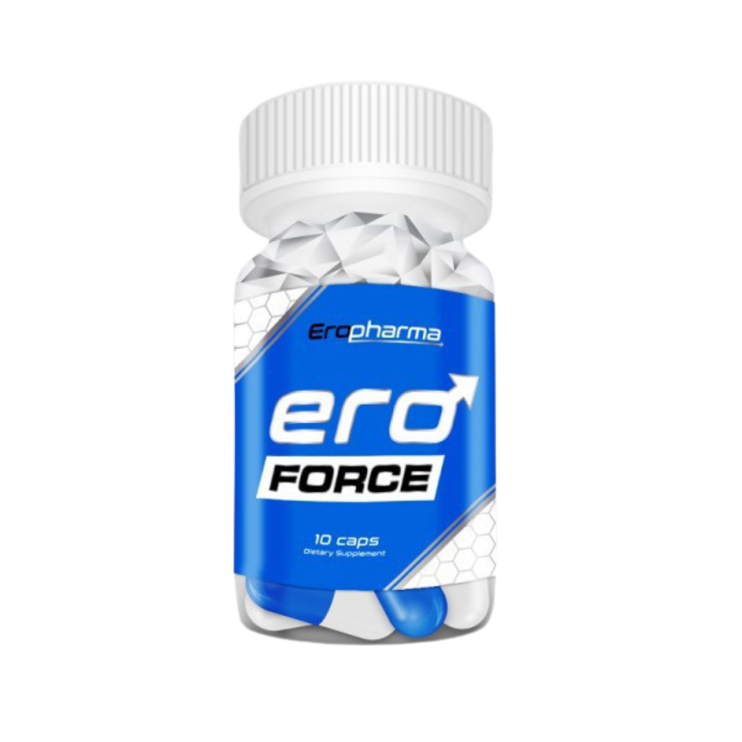 Eroforce bottle on white background