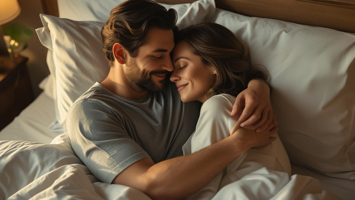 couple intimate in bed